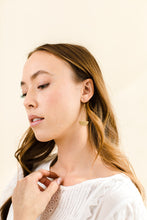 Load image into Gallery viewer, Brass Mini Oval Earrings