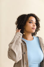 Load image into Gallery viewer, Brass Large Oval Earrings