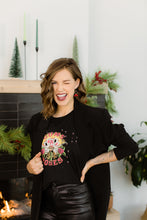 Load image into Gallery viewer, Red Leather Moon & Brass Ring Earrings