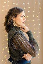 Load image into Gallery viewer, Brass Cut-Out Diamond Statement Earrings