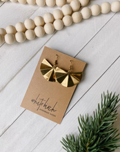 Load image into Gallery viewer, Brass Sparkle Statement Earrings