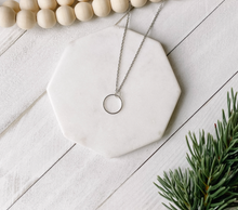 Load image into Gallery viewer, Silver Circle Necklace