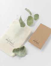 Load image into Gallery viewer, Smooth Cream Leather Arch and Tiny Brass Disc Earrings