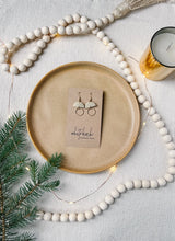 Load image into Gallery viewer, Mini Brass Half Moon Circle Statement Earrings