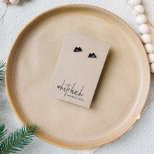 Load image into Gallery viewer, *SALE* Mini Black Mountain Stud Earrings