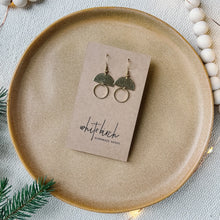 Load image into Gallery viewer, Mini Brass Half Moon Circle Statement Earrings