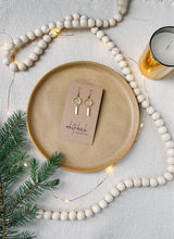 Load image into Gallery viewer, Mini Brass Circle & Bar Statement Earrings