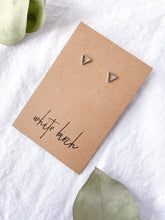 Load image into Gallery viewer, Mini Silver Triangle Outline Stud Earrings
