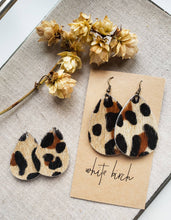 Load image into Gallery viewer, *SALE* Leopard Print Leather Teardrop Earrings