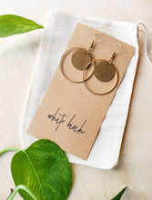 Load image into Gallery viewer, Brass Disc and Circle Earrings