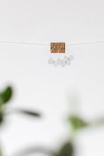 Load image into Gallery viewer, White Leather Petal Hoop Earrings.