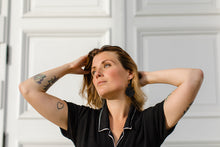 Load image into Gallery viewer, Black Leather Statement Earrings