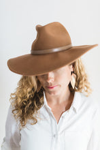 Load image into Gallery viewer, Rose Gold Leather Leaf Earrings