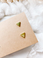 Load image into Gallery viewer, Mini Gold Triangle Stud Earrings