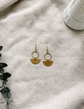Load image into Gallery viewer, Brass Mini Circle Earrings