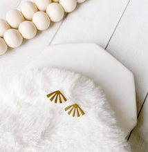 Load image into Gallery viewer, Mini Gold Sunburst Stud Earrings