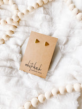 Load image into Gallery viewer, Mini Gold Triangle Stud Earrings