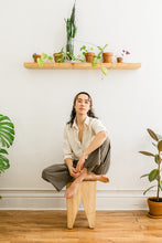 Load image into Gallery viewer, Mini Brass Circle & Bar Statement Earrings