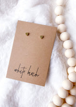 Load image into Gallery viewer, Mini Brass Heart Stud Earring
