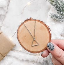 Load image into Gallery viewer, Silver Triangle Necklace