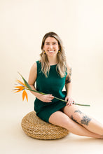 Load image into Gallery viewer, *SALE* Yellow Leather & Brass Circle Earrings With Raw Brass Hooks