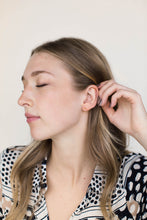 Load image into Gallery viewer, *SALE* Mini Distressed Brass Bar Stud Earrings