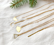 Load image into Gallery viewer, Brass Triangle Necklace