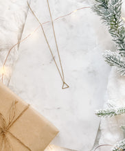 Load image into Gallery viewer, Brass Triangle Necklace