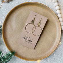 Load image into Gallery viewer, Brass Deco Circle Earrings