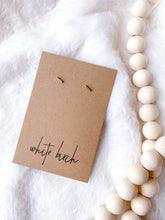 Load image into Gallery viewer, Mini Distressed Brass Bar Stud Earrings