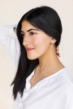 Load image into Gallery viewer, Mini Brass Hexagon Stud Earrings