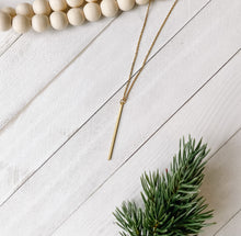 Load image into Gallery viewer, Brass Bar Necklace