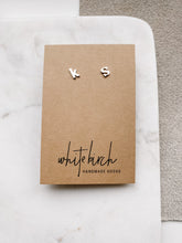 Load image into Gallery viewer, Silver Letter Earrings