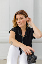 Load image into Gallery viewer, Black Leather Statement Earrings