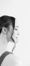 Load image into Gallery viewer, Latte Leather & Brass Oval Accent Earrings