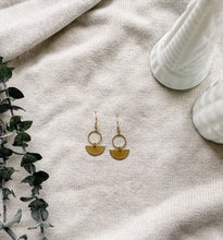 Load image into Gallery viewer, Brass Mini Circle Earrings