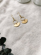 Load image into Gallery viewer, Brass Mini Circle Earrings