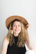 Load image into Gallery viewer, Rose Gold Leather Leaf Earrings