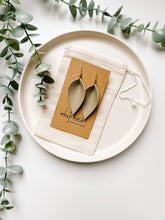 Load image into Gallery viewer, Putty Tan Leather Earrings