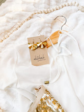 Load image into Gallery viewer, Brass Sparkle Statement Earrings