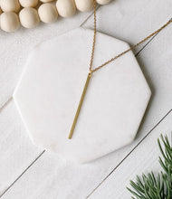 Load image into Gallery viewer, Brass Bar Necklace