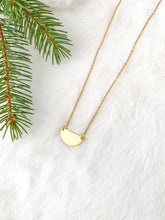 Load image into Gallery viewer, Mini Brass Half Moon Necklace