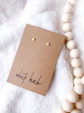 Load image into Gallery viewer, Mini Brass Hexagon Stud Earrings
