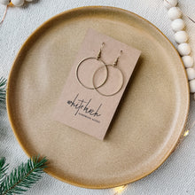 Load image into Gallery viewer, Brass Circle Statement Earrings