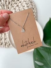 Load image into Gallery viewer, Brushed Silver Heart Necklace