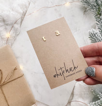 Load image into Gallery viewer, *SALE* Individual Gold Letter Stud Earring - Lowercase Gold