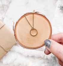 Load image into Gallery viewer, Brass Circle Necklace