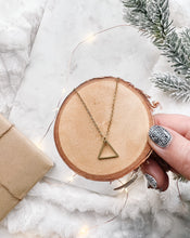 Load image into Gallery viewer, Brass Triangle Necklace