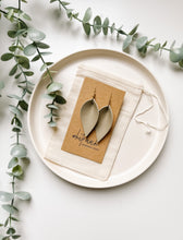 Load image into Gallery viewer, Putty Tan Leather Earrings