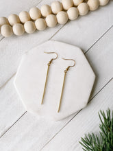 Load image into Gallery viewer, Brass Bar Earrings